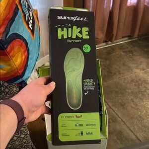 Superfeet Green Hike Support Insoles - New